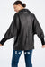 Genuine Lambskin Oversized Leather Jacket for Women - Batwing Sleeves, Large Pockets, Single Button Closure, and Loose Fit  Premium Quality Leather by Lebeni