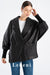 Genuine Lambskin Oversized Leather Jacket for Women - Batwing Sleeves, Large Pockets, Single Button Closure, and Loose Fit  Premium Quality Leather by Lebeni