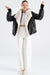 Women's Black Lambskin Hooded Jacket - Fur Trimmed Collar with Zippered Design