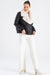 Women's Black Winter Jacket - Fur Trimmed Collar with Modern Zippered Design