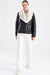 Women's Black Winter Jacket - Fur Trimmed Collar with Modern Zippered Design