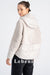 Women's Soft Shearling Hooded Cream Oversized Jacket