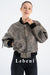 Women's Vintage Gray Distressed Lambskin Bomber Jacket - Genuine Leather, Relaxed Fit, Ribbed Details, Zippered Design